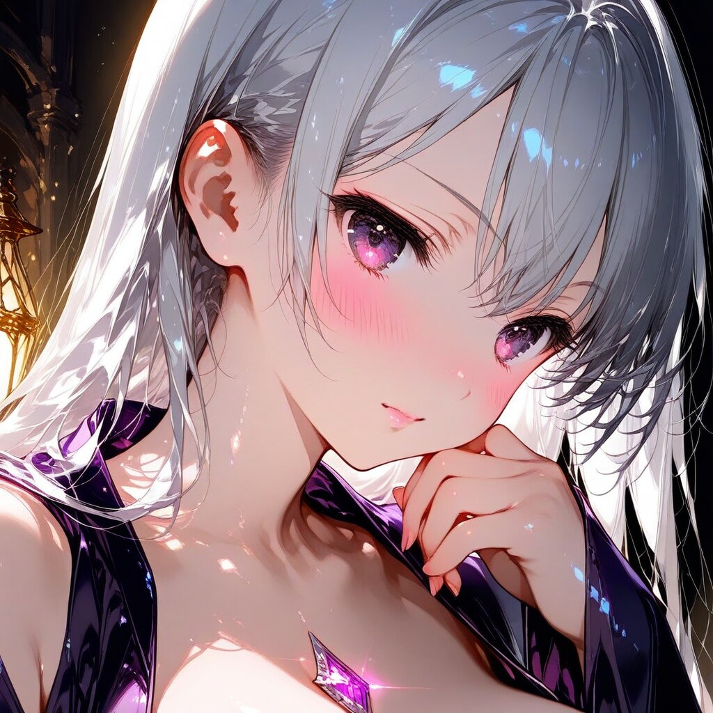 テスト:銀髪美女