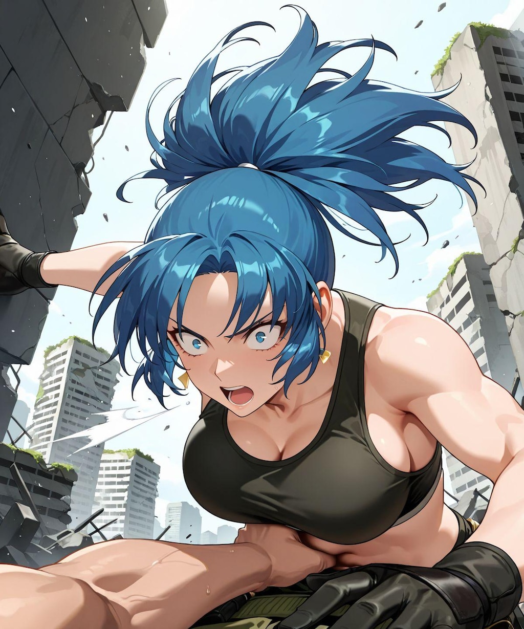 戦場で敗北し、〇されてしまうレオナ
