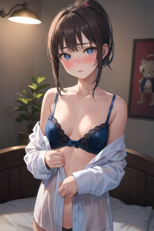 恥じらいポニーテール