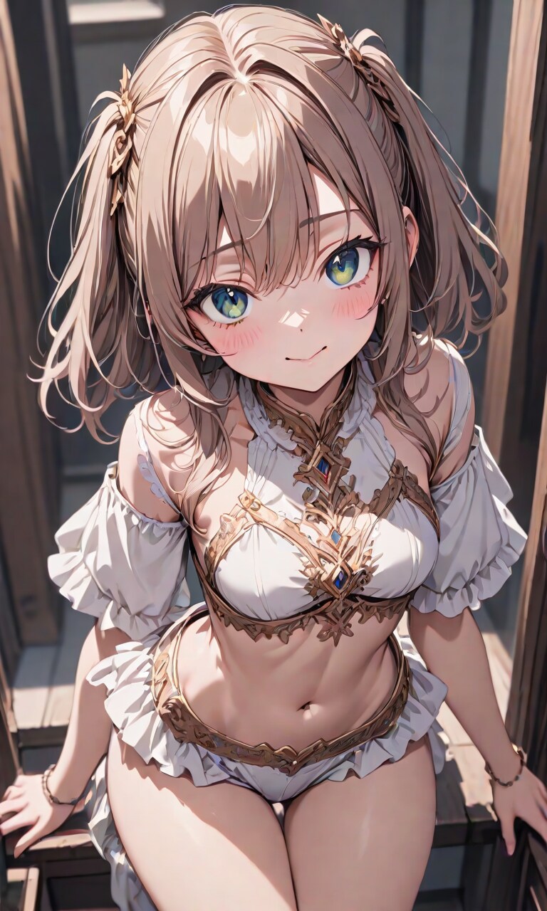 上目遣い