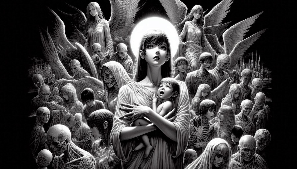 人類の皆さん～♪黙示録の天使でえ～す♪皆さんを究極の”癒し”滅亡へと導きますぅ～♪これで貧困も戦争も全て解決ですよぉ～♪