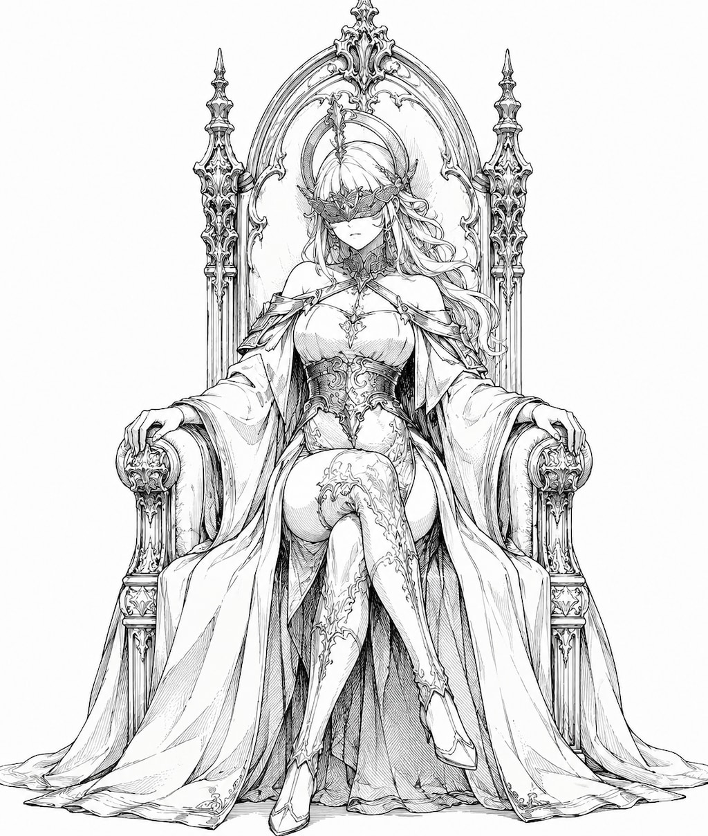 玉座に座らされる聖女