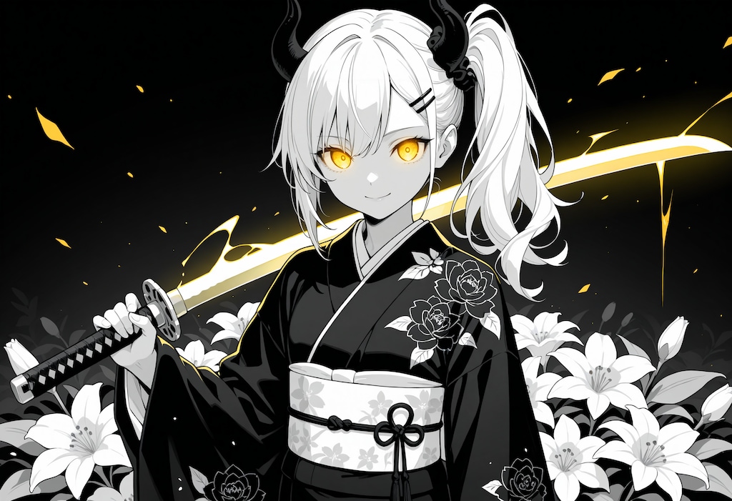 白黒女鬼高生さん