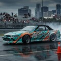 S13シルビアオープンカーのドリ車 3枚目