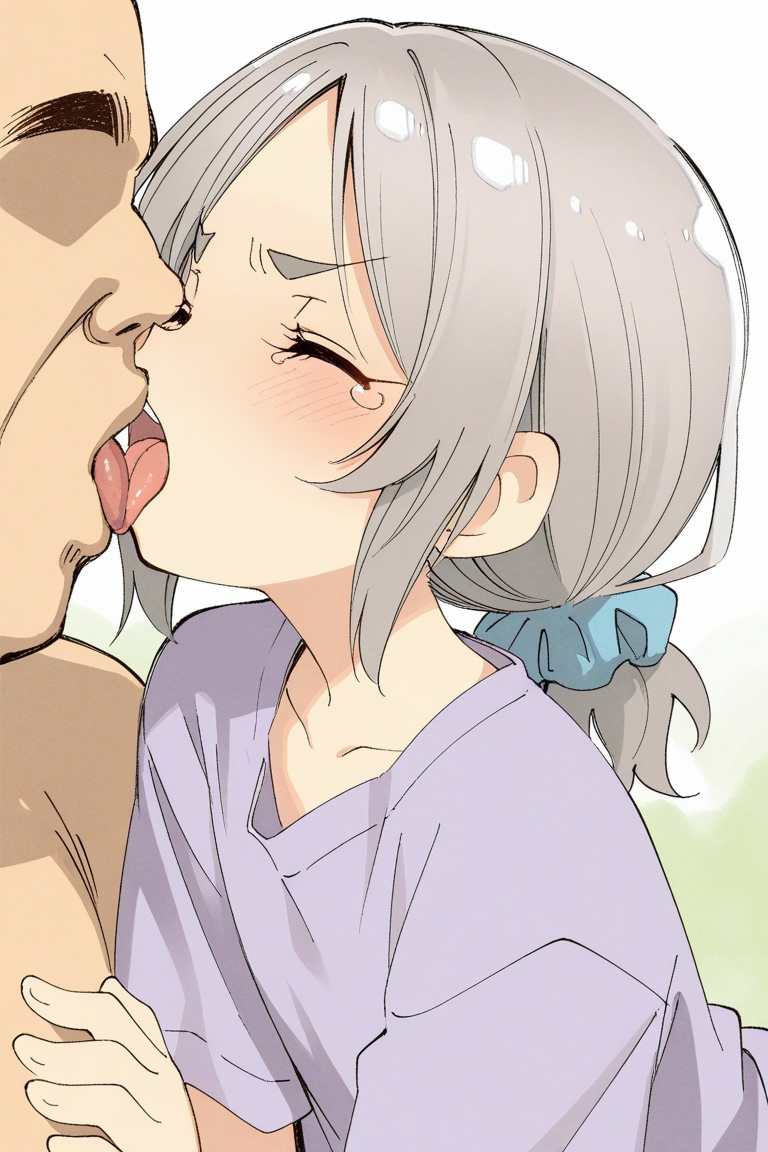キスされているメスガキちゃん