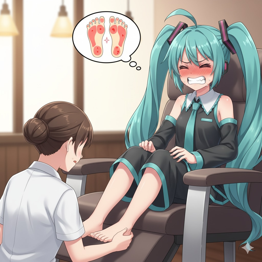 ミクさん足ツボマッサージに行く👣