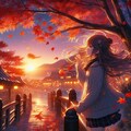 秋風や 葉の音さやかに 夕暮れに 3枚目