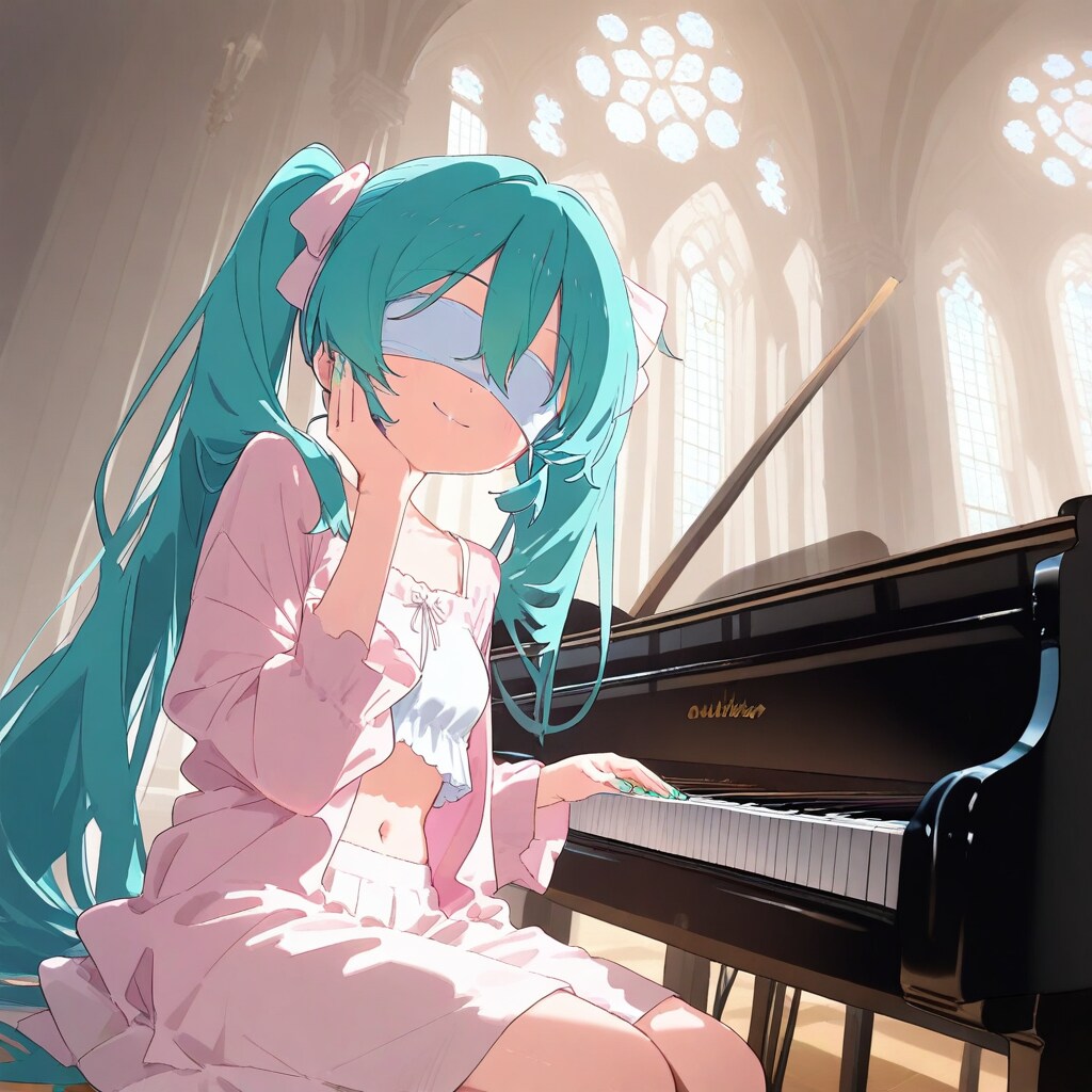 目隠し演奏でドヤァするミクさん