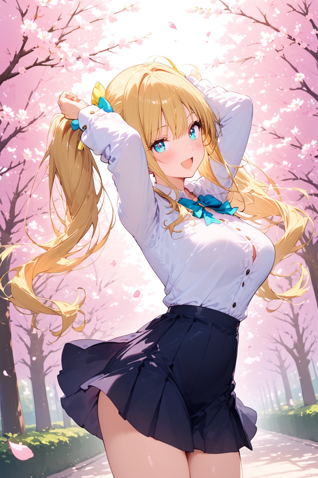 桜と私、どっちが綺麗？😆