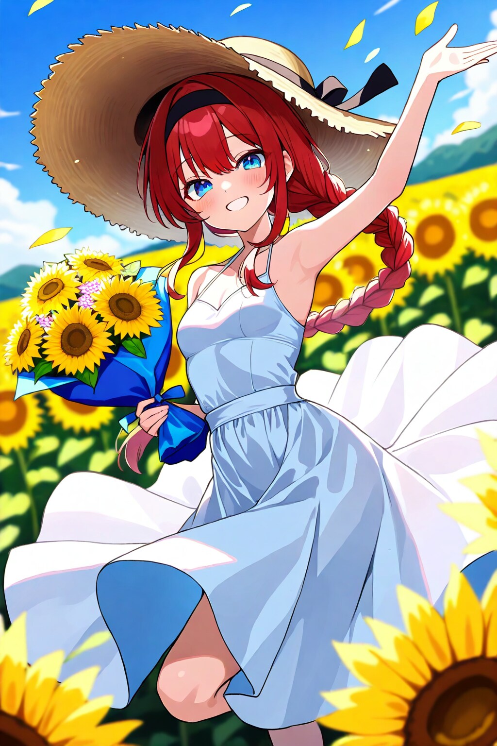 小織くんとひまわり畑の撮影会