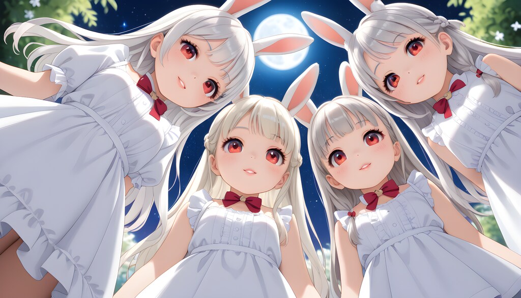 【#アルマゲスト】外で寝転んで星空を見ているとウサギっ子に囲まれた💦