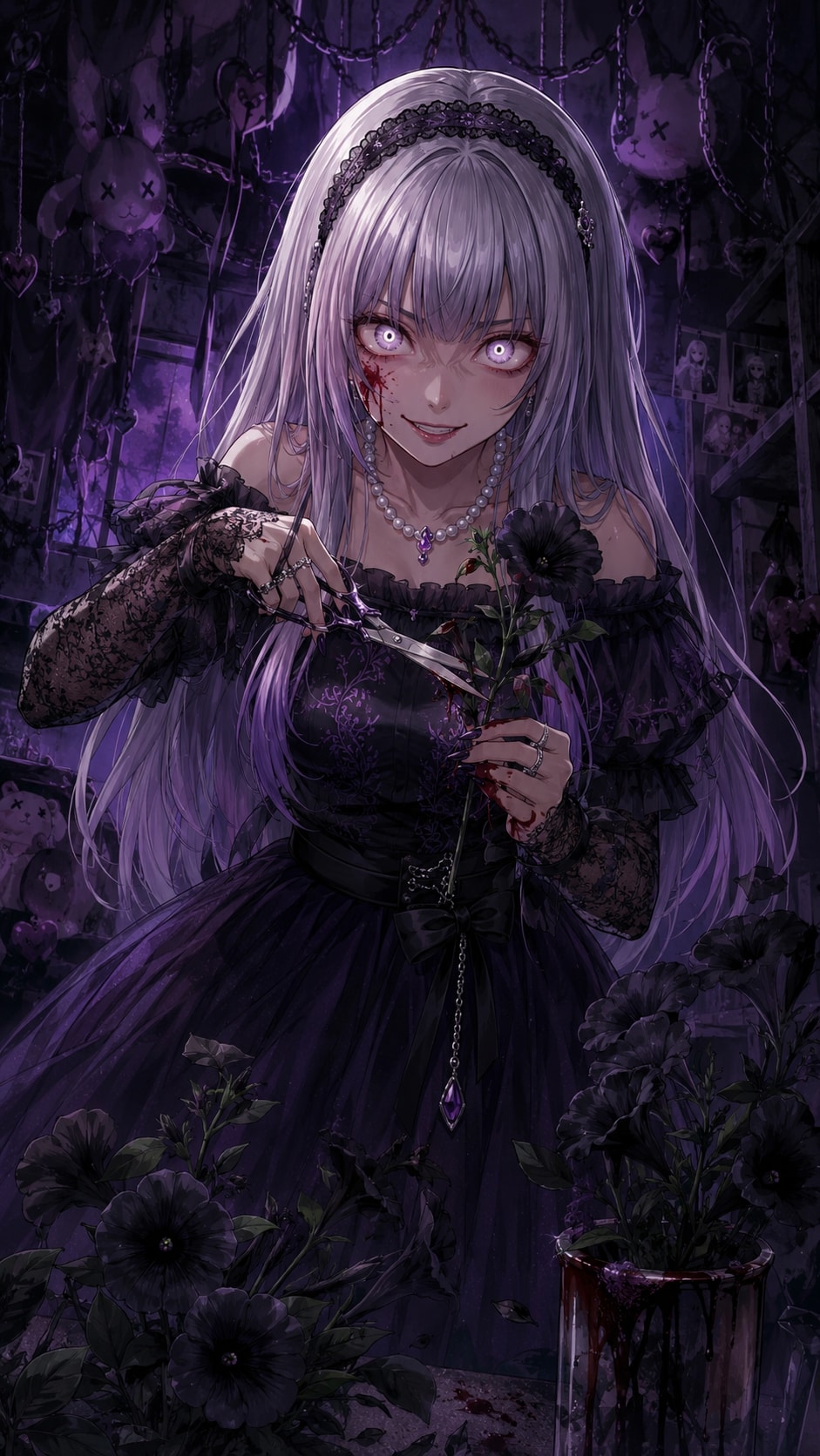 [流血有]黒いペチュニア（しおん）