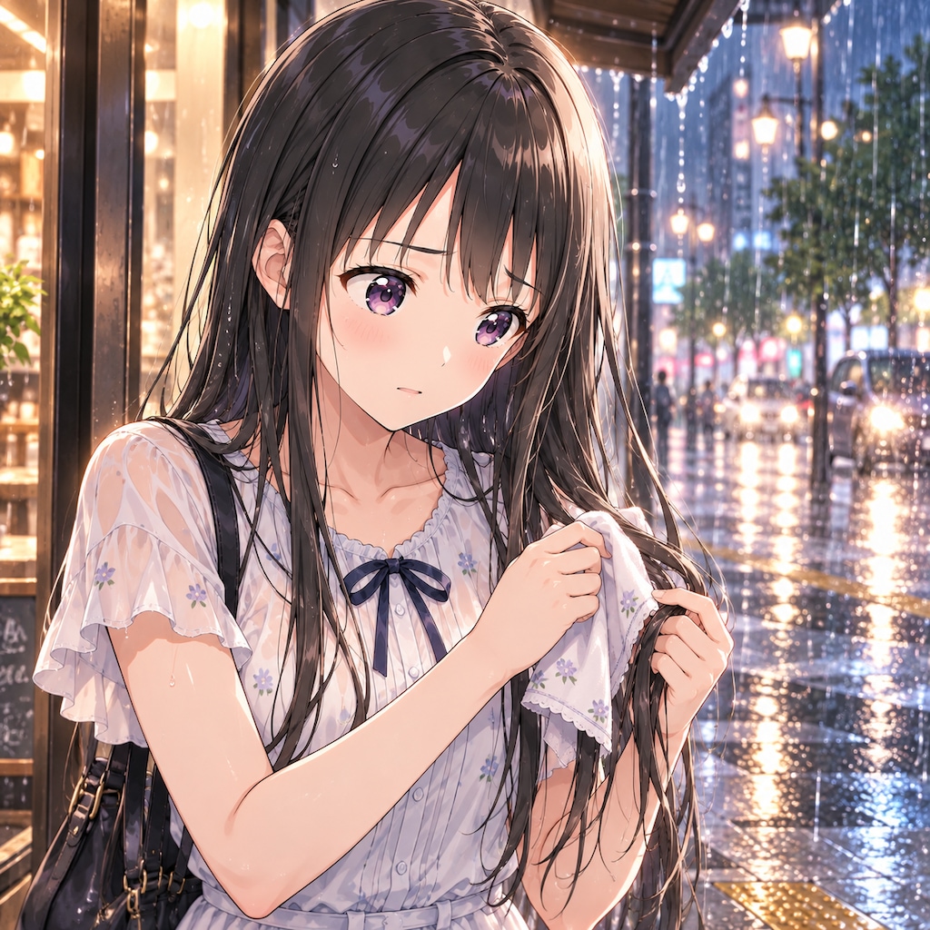 望月みゆき｜雨宿り……ちょっと、服、透けてる💦