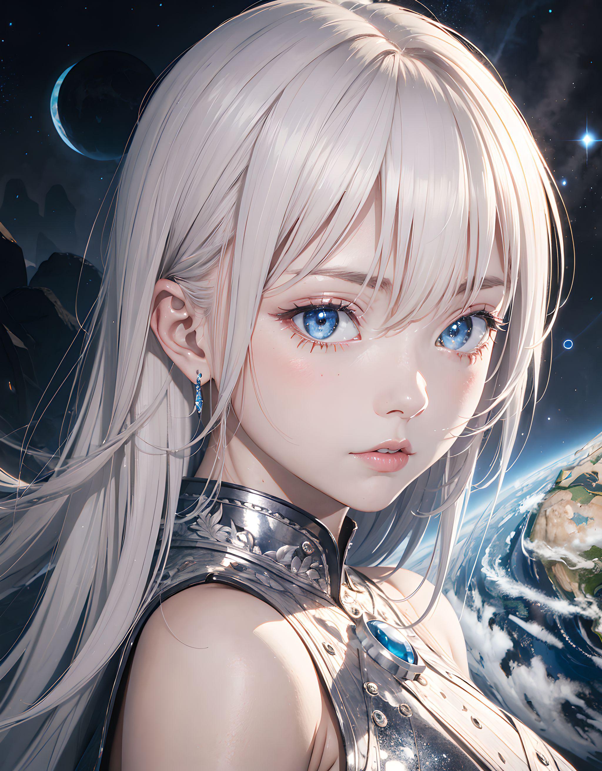 白髪美少女