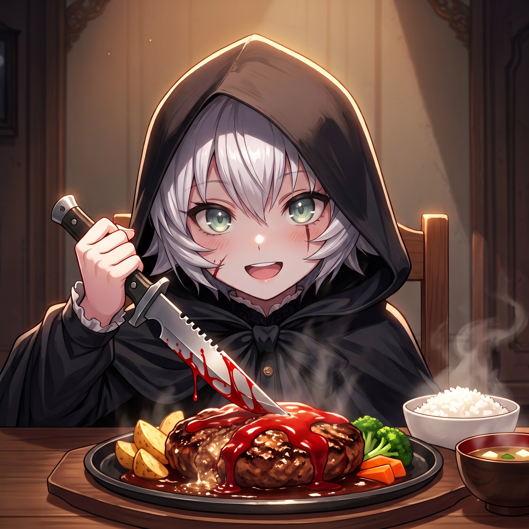 今日のお昼はハンバーグです | の人気AIイラスト・グラビア