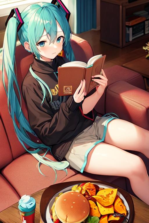読書中　PixAI