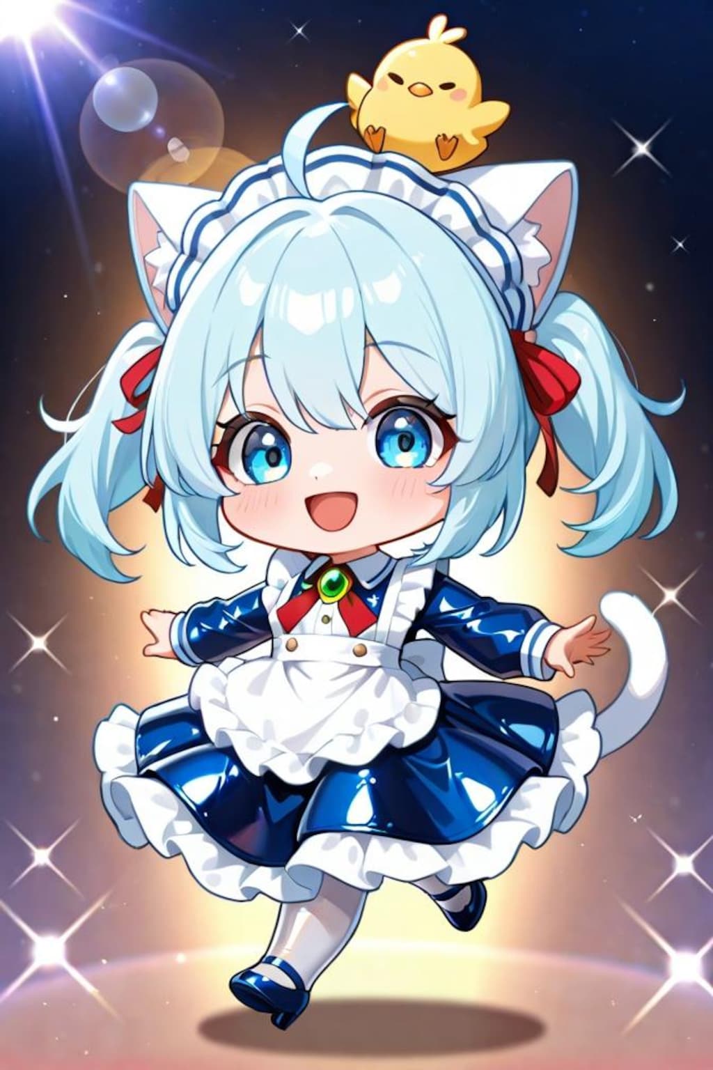 猫耳ちゃんとひよこ