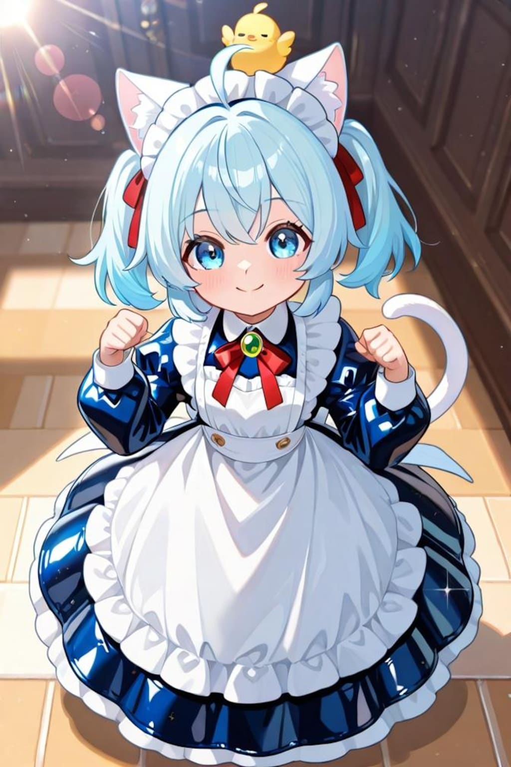 猫耳ちゃんとひよこ