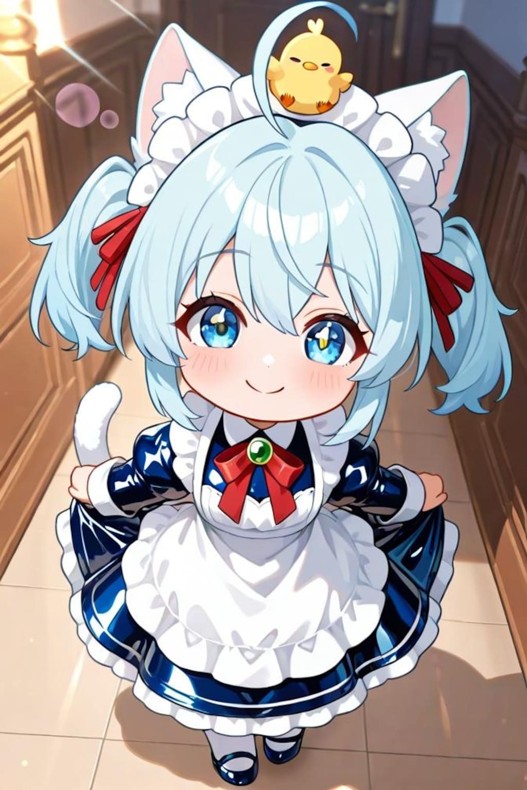 猫耳ちゃんとひよこ