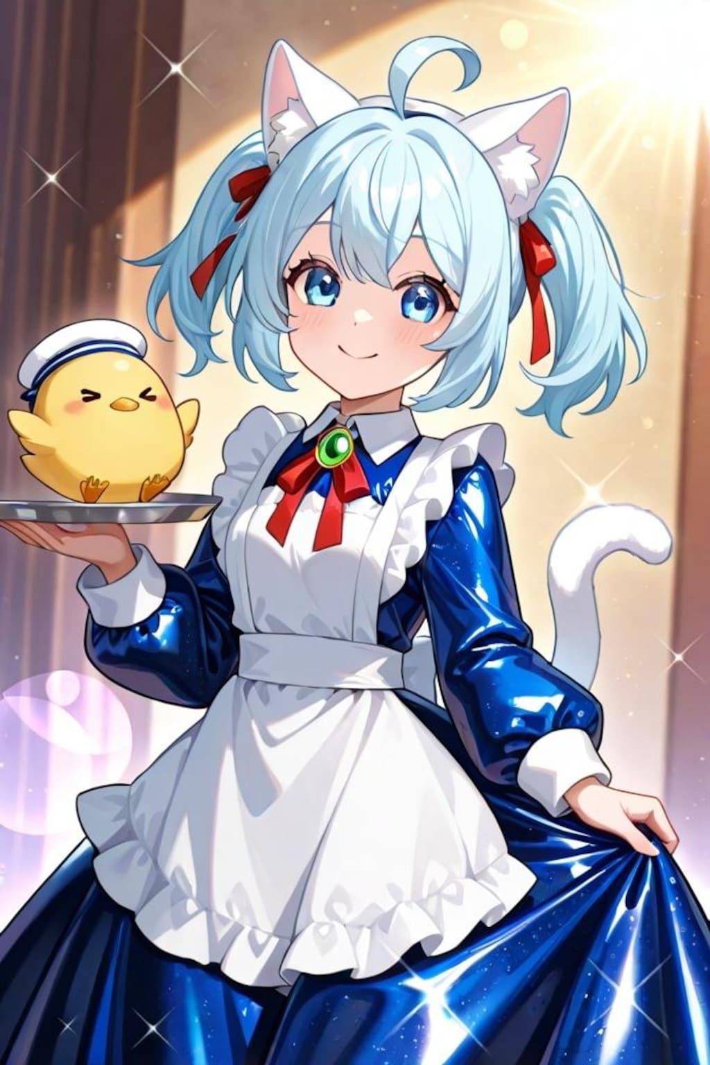 猫耳ちゃんとひよこ