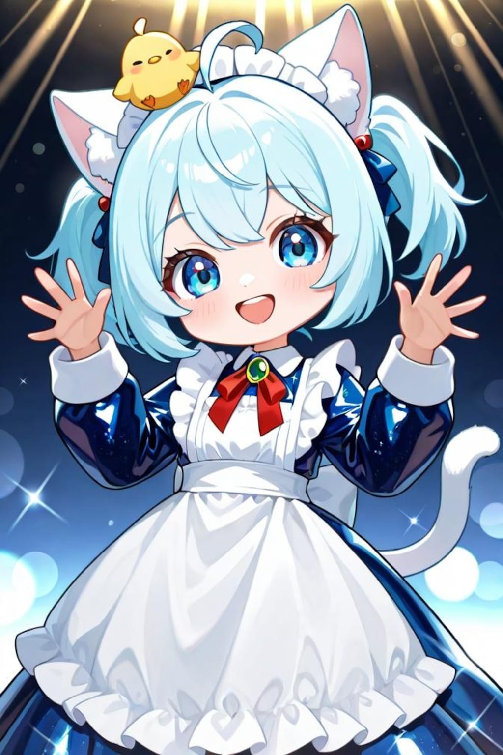 猫耳ちゃんとひよこ