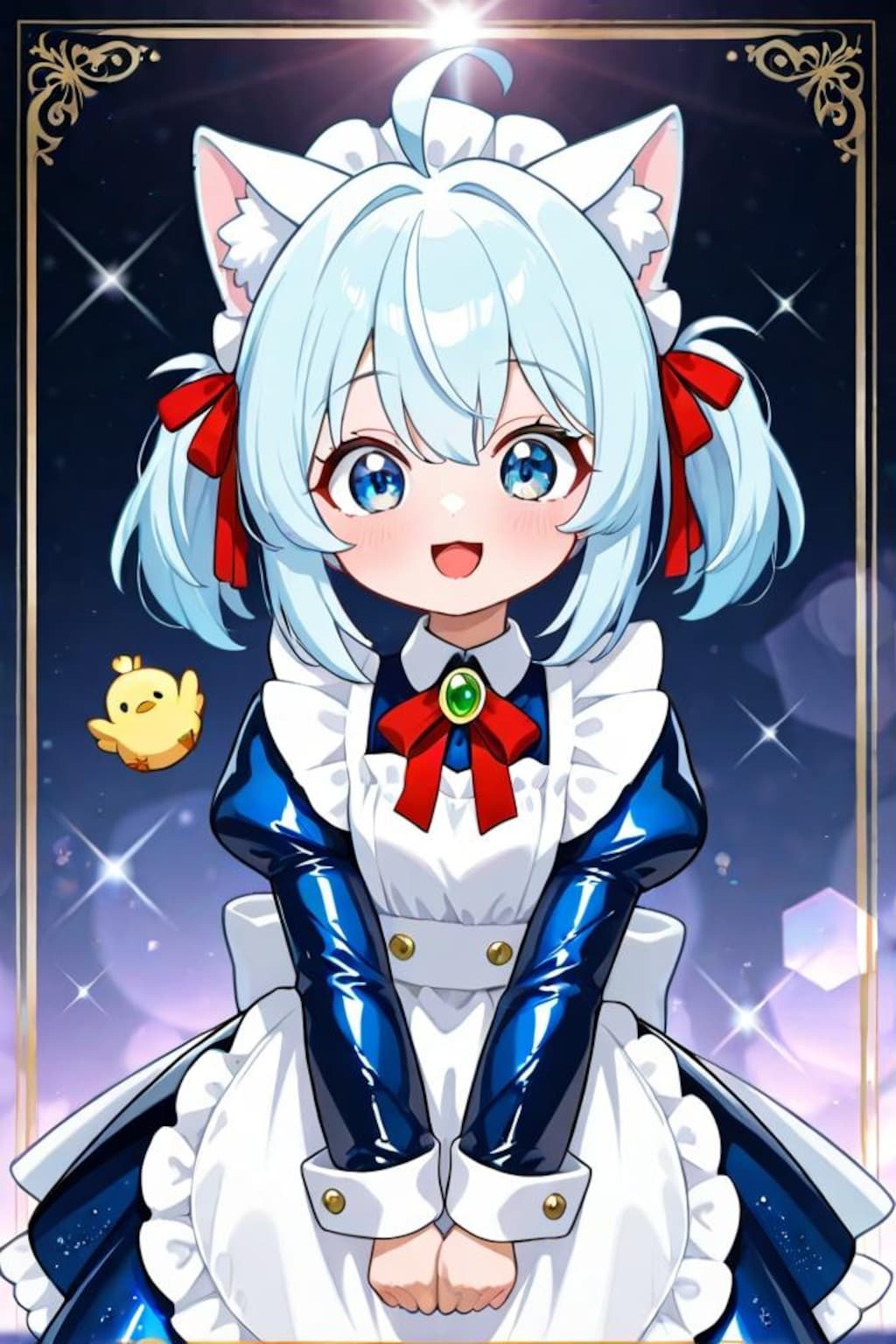 猫耳ちゃんとひよこ