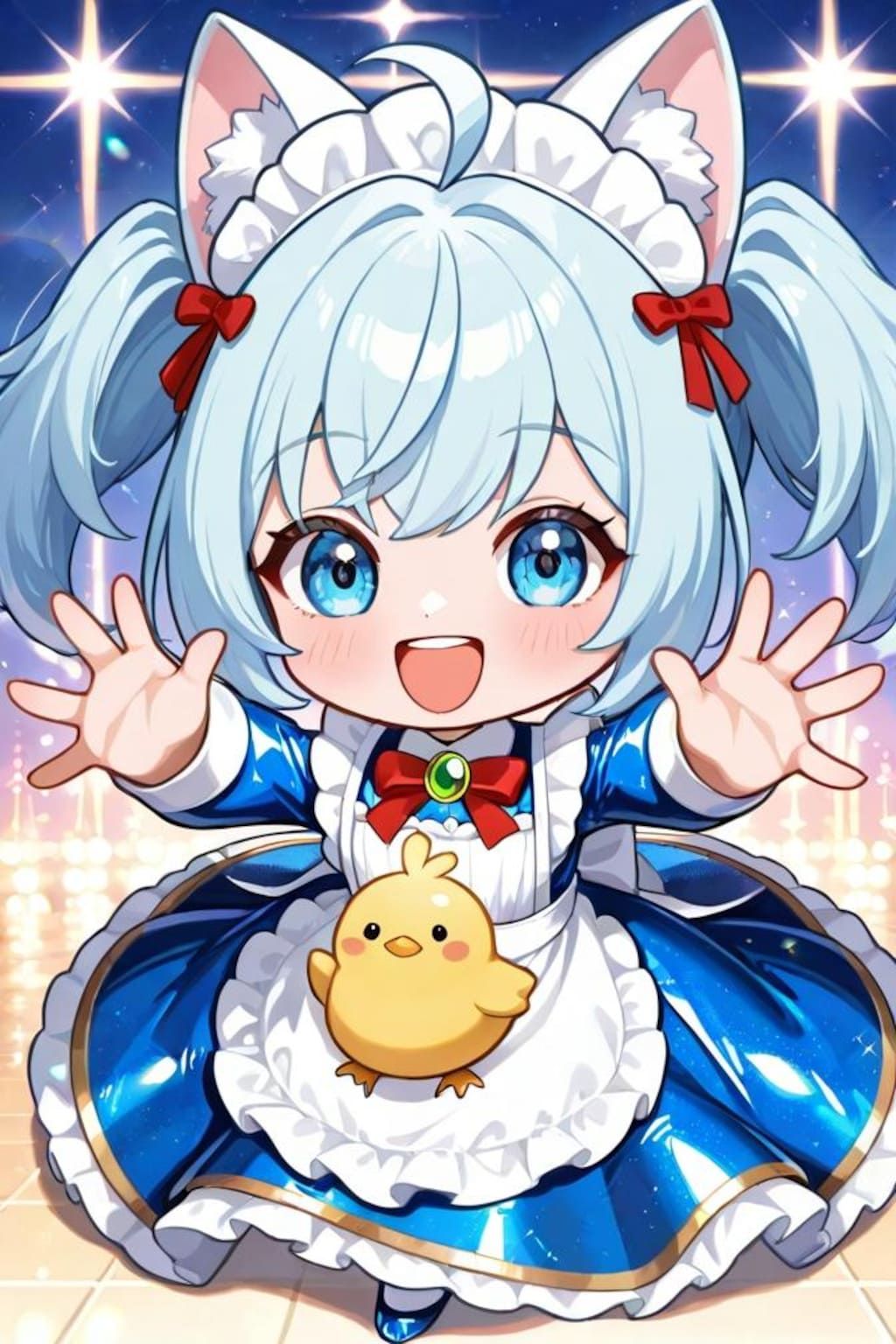 猫耳ちゃんとひよこ