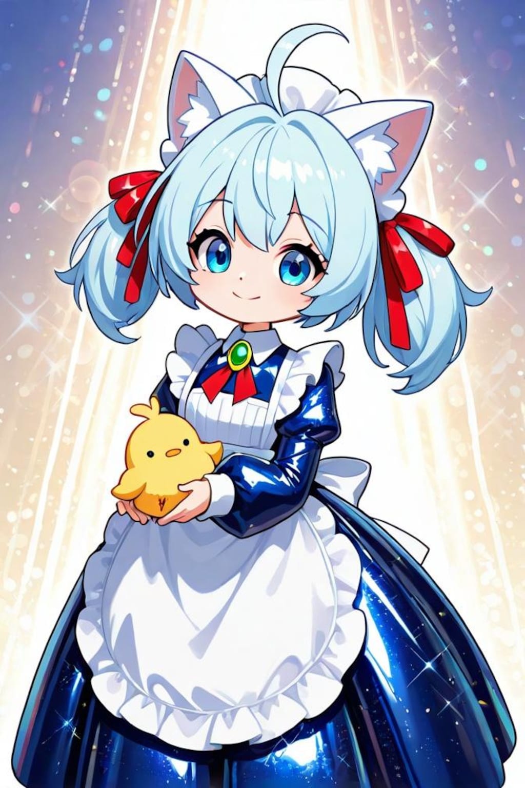 猫耳ちゃんとひよこ