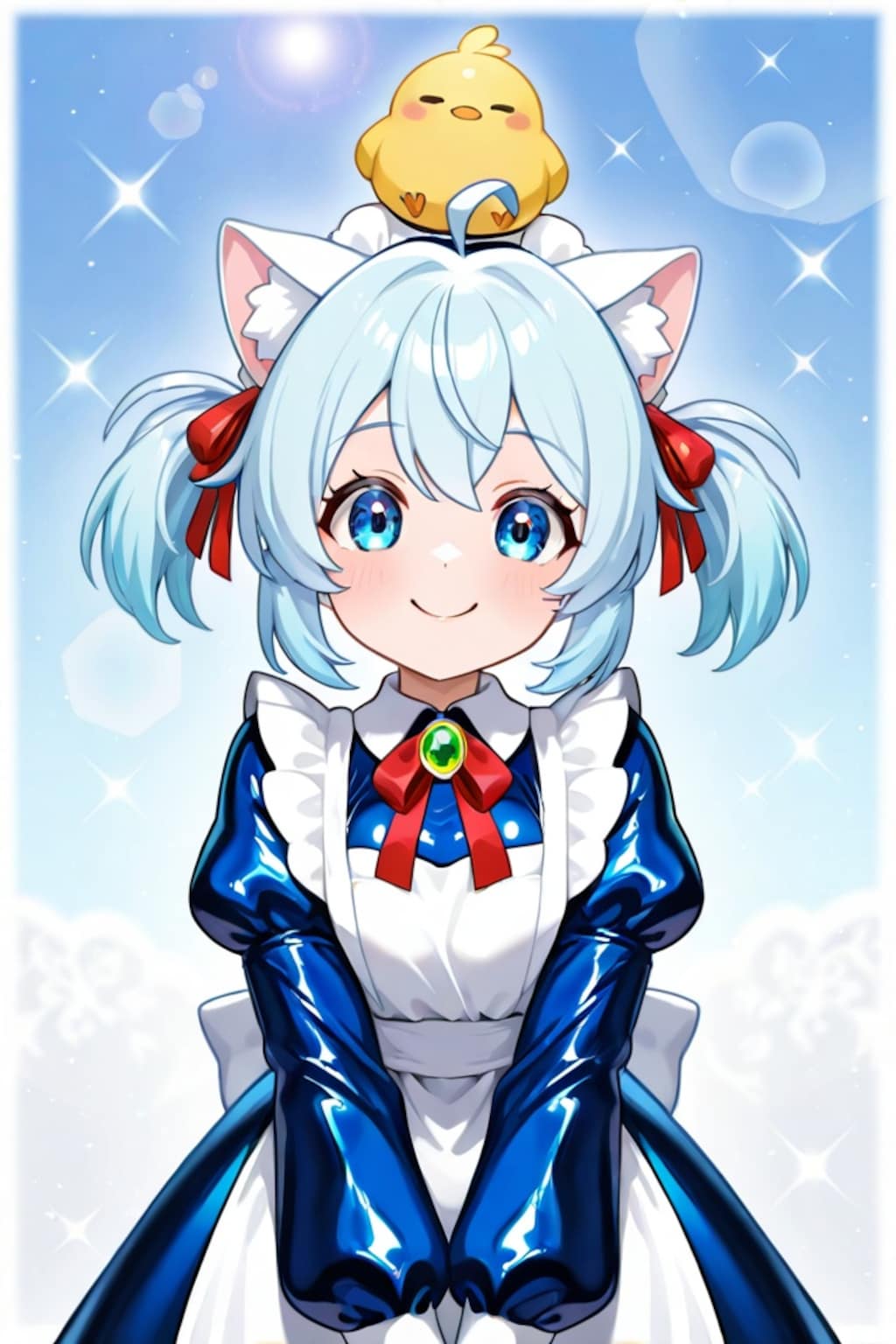 猫耳ちゃんとひよこ
