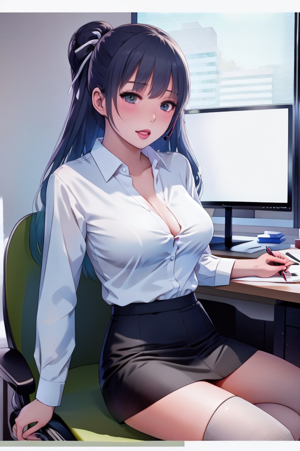 ミニスカートオフィスレディ