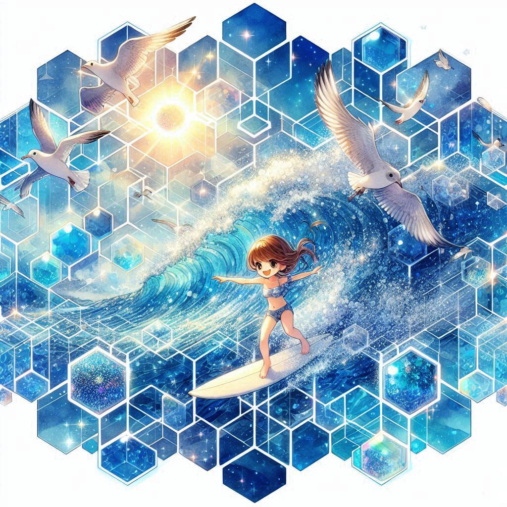 ヘキサゴン・サーフィン少女