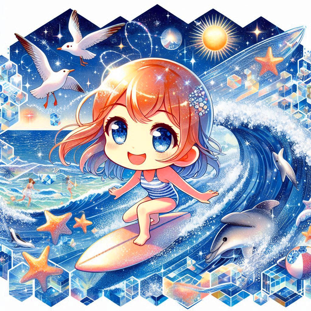 ヘキサゴン・サーフィン少女