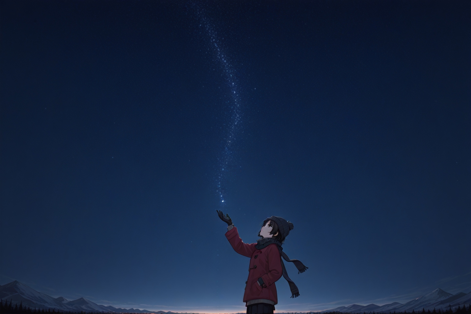 冬の夜空 | の人気AIイラスト・グラビア