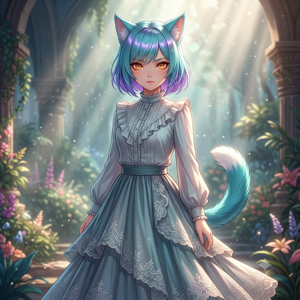 ロングスカートのミケちゃん