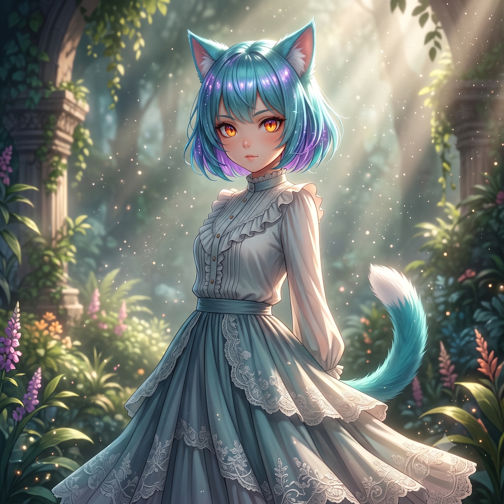 ロングスカートのミケちゃん