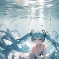 ミク⭐️ 水中遊泳 6枚目
