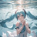ミク⭐️ 水中遊泳 11枚目