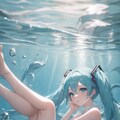 ミク⭐️ 水中遊泳 7枚目