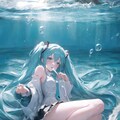 ミク⭐️ 水中遊泳 12枚目