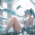 ミク⭐️ 水中遊泳 3枚目