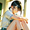 教室の少女 3枚目