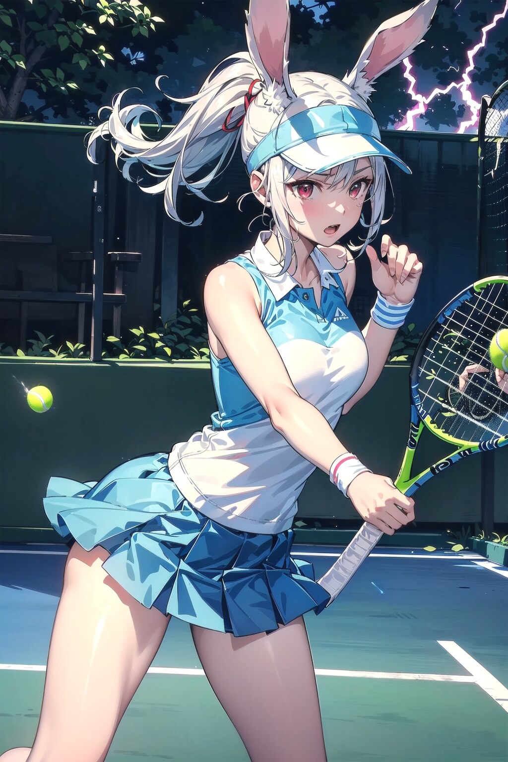 必殺❗ライトニングサンダーうさぴょんボールなのです⚡🐰🎾 | の人気AIイラスト・グラビア