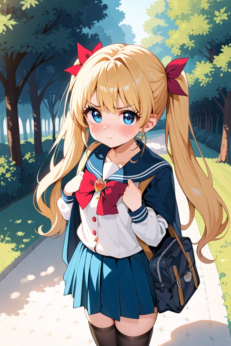 ぷくっと拗ねたツインテール少女✨