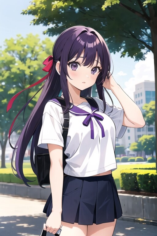 学校へ行く途中 | の人気AIイラスト・グラビア