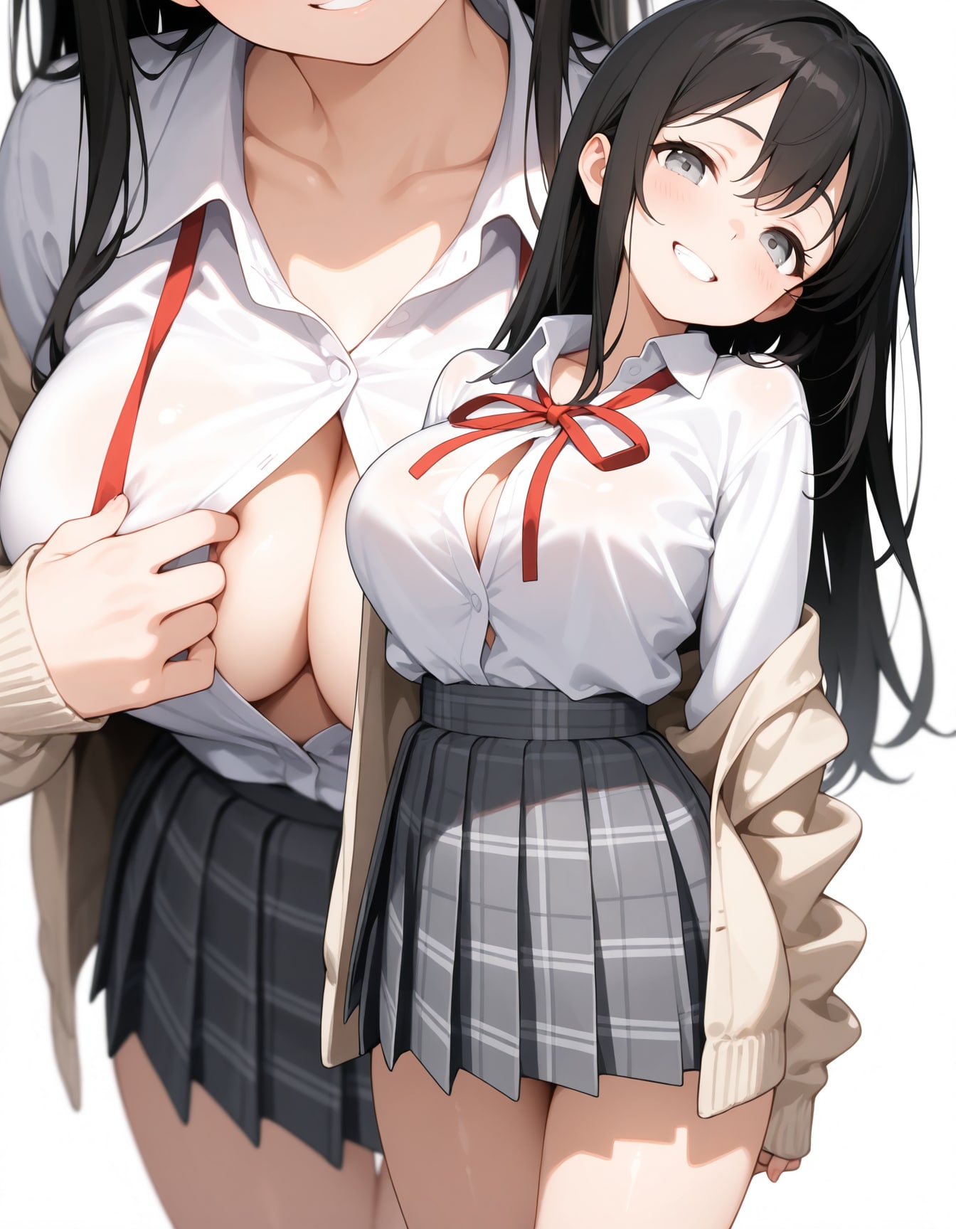 チャームポイントはずり落ちたカーディガンです！