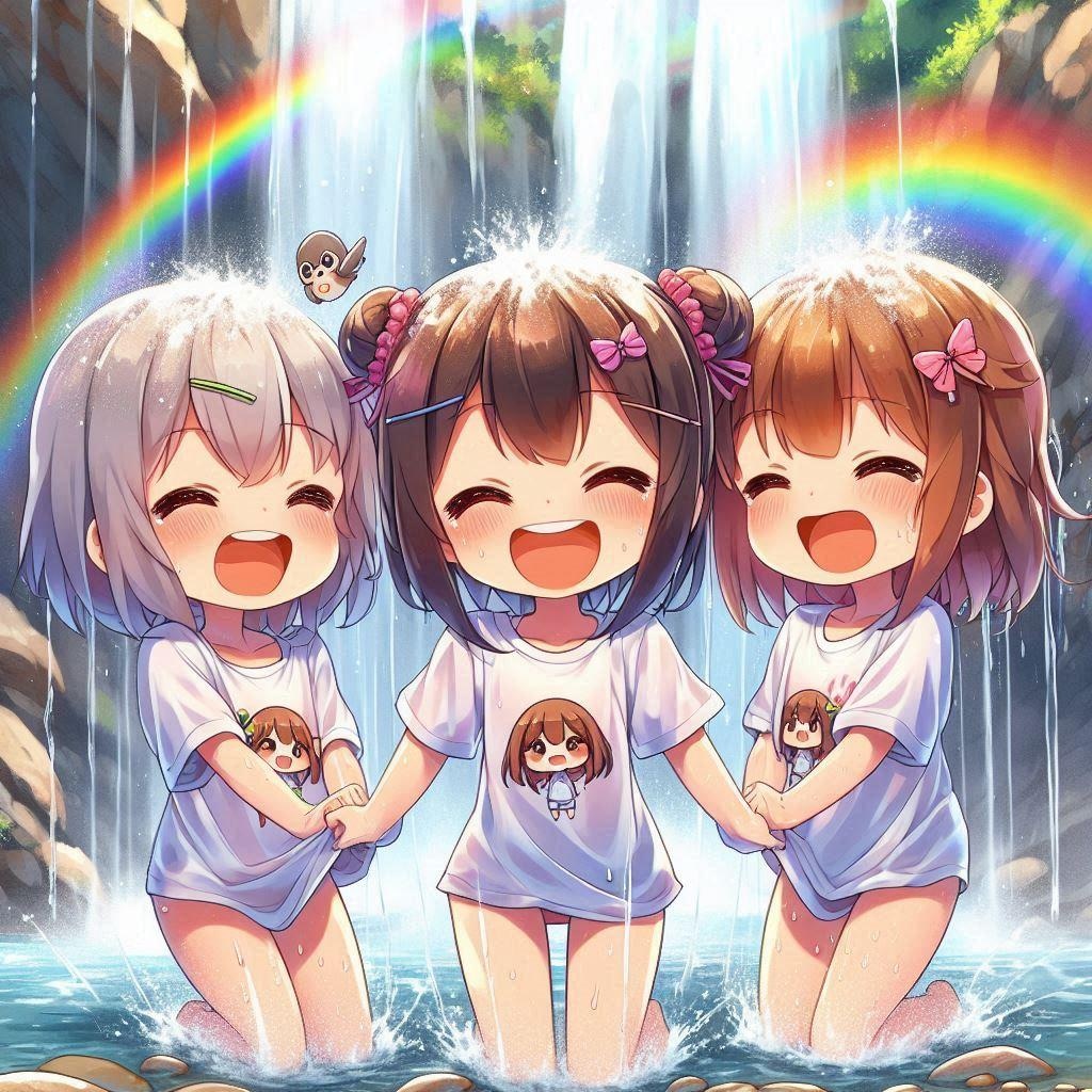 滝とイワツバメ