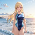 白と青で 2枚目