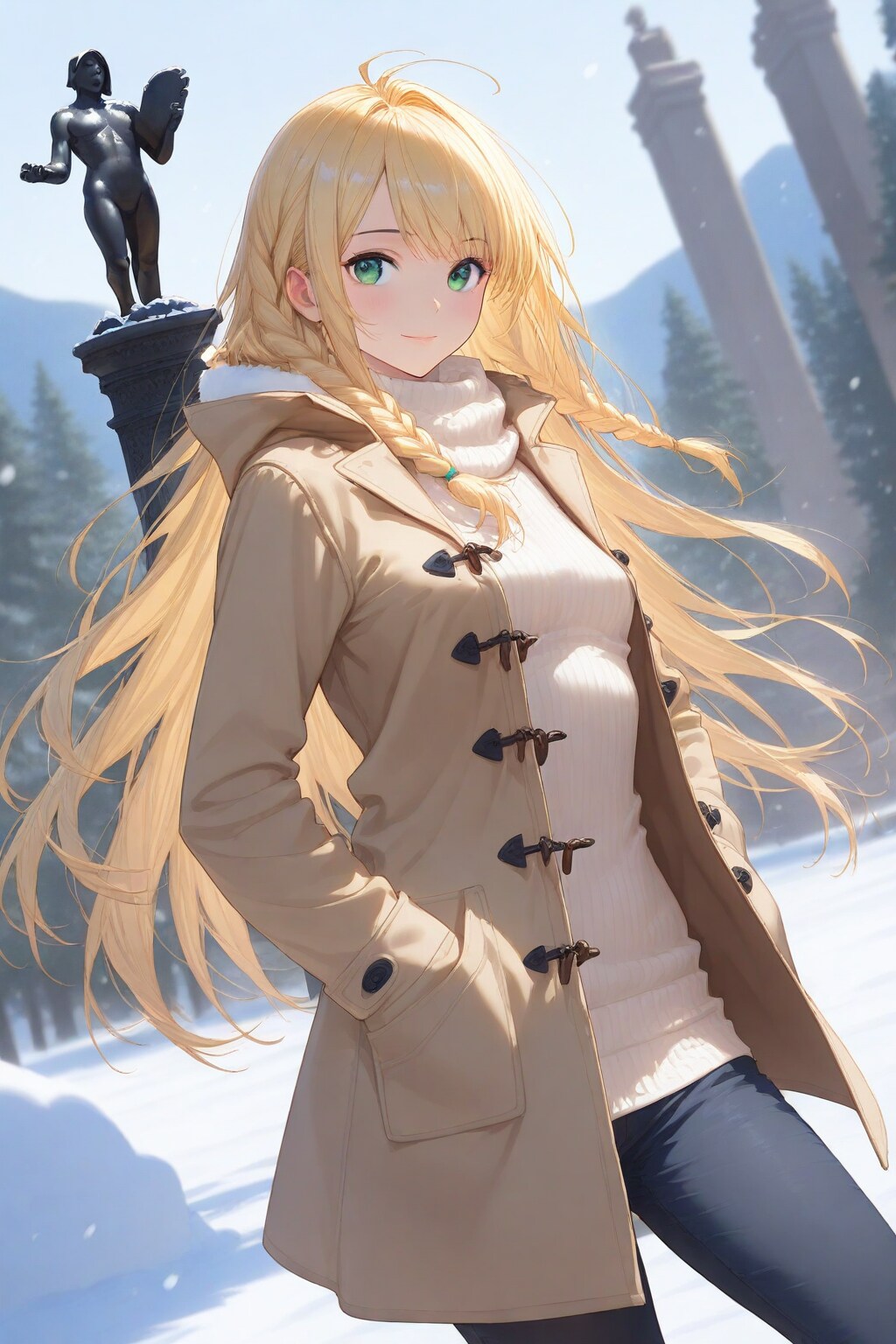 雪景色とオリシアちゃん♪