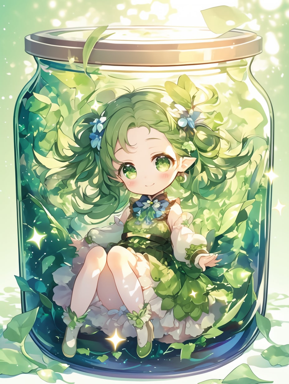 「瓶詰の少女」碧07 | の人気AIイラスト・グラビア