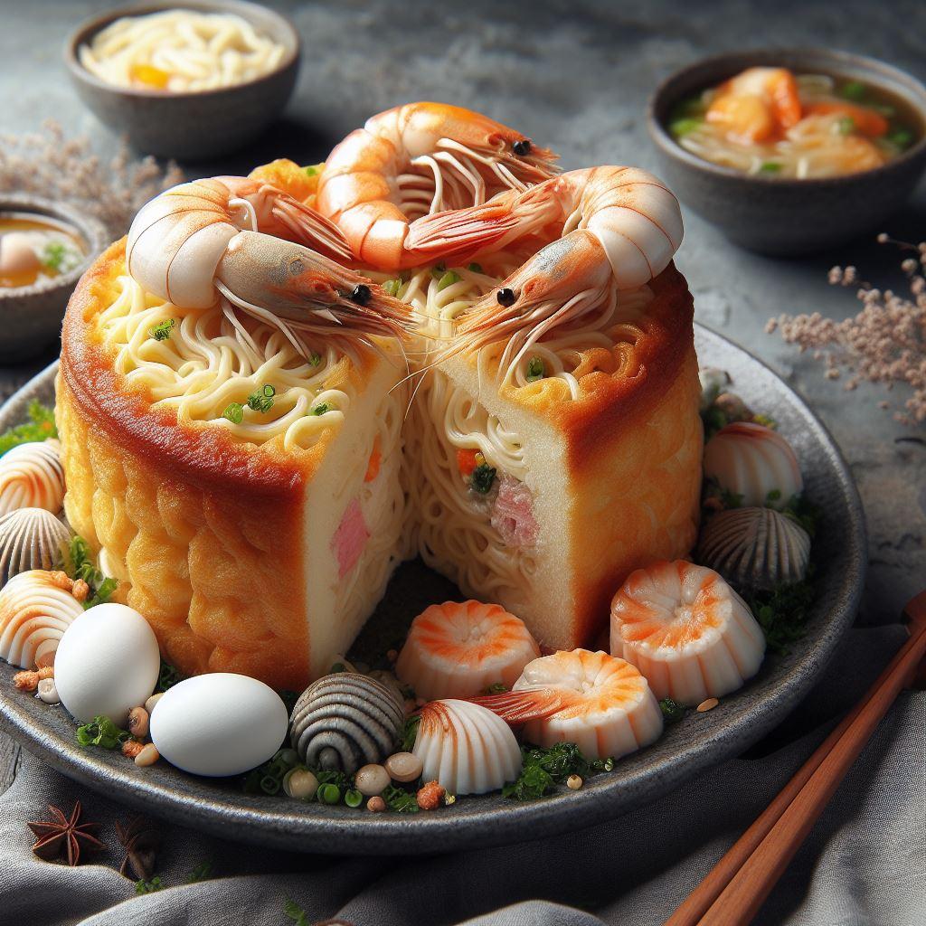 女子受けを狙うseafood noodle